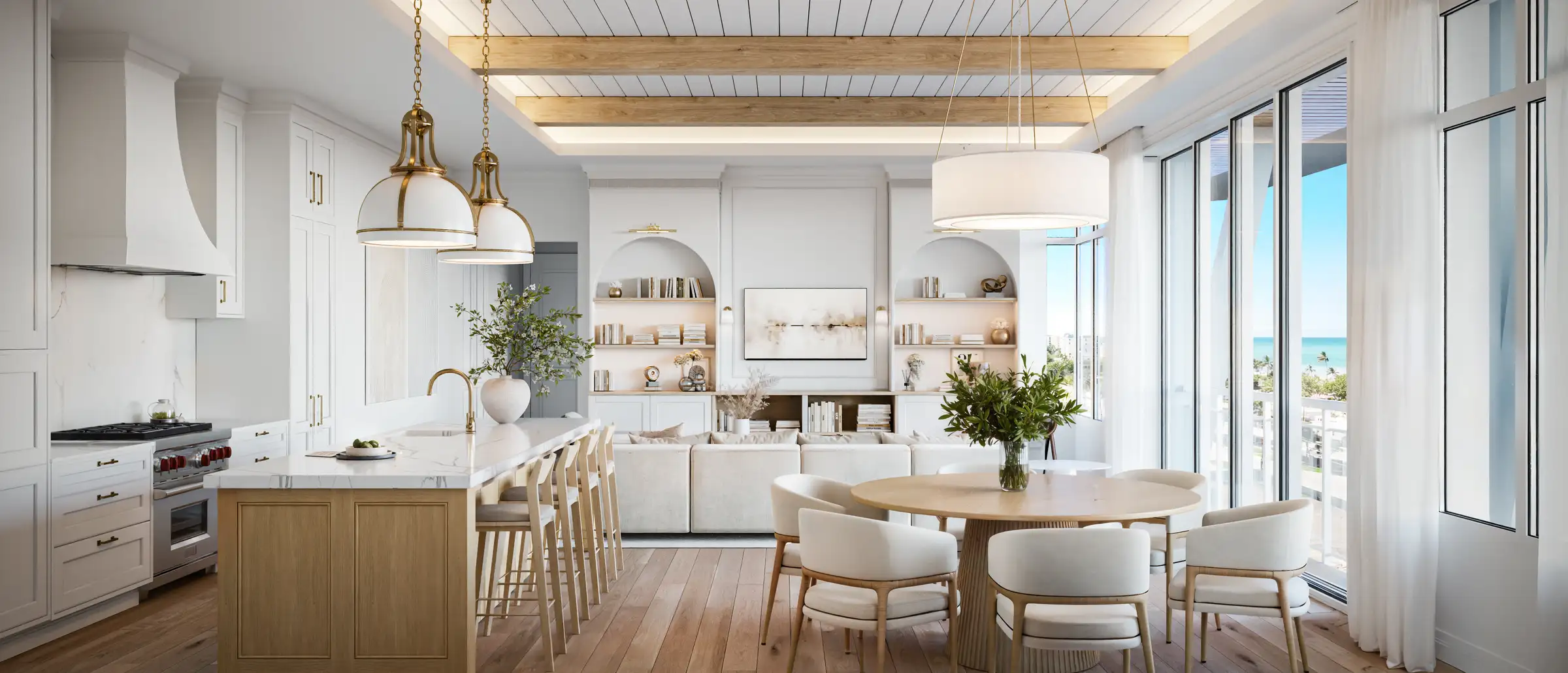 kitchen dining living rooms